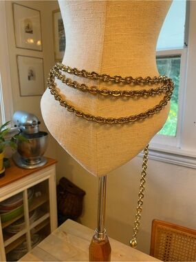 Vintage Gold Chain Link Waist Belt